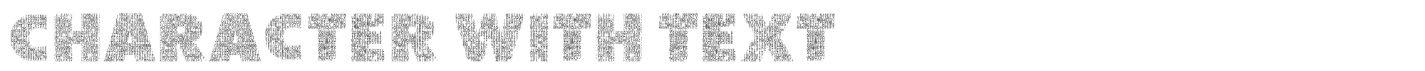 Sample characters Character With Text Font